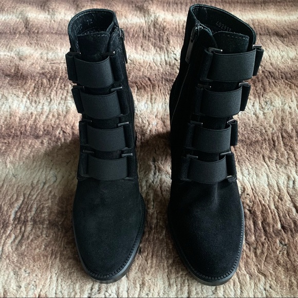 Aquatalia Ilanna Suede Black Bootie - Picture 4 of 10